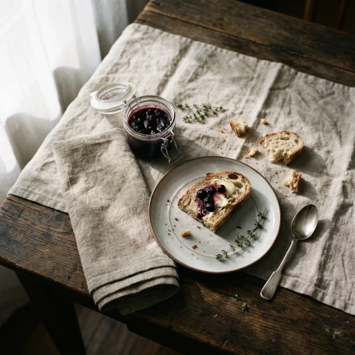 AI-generated overhead flat-lay styling on a wooden table with natural soft window light